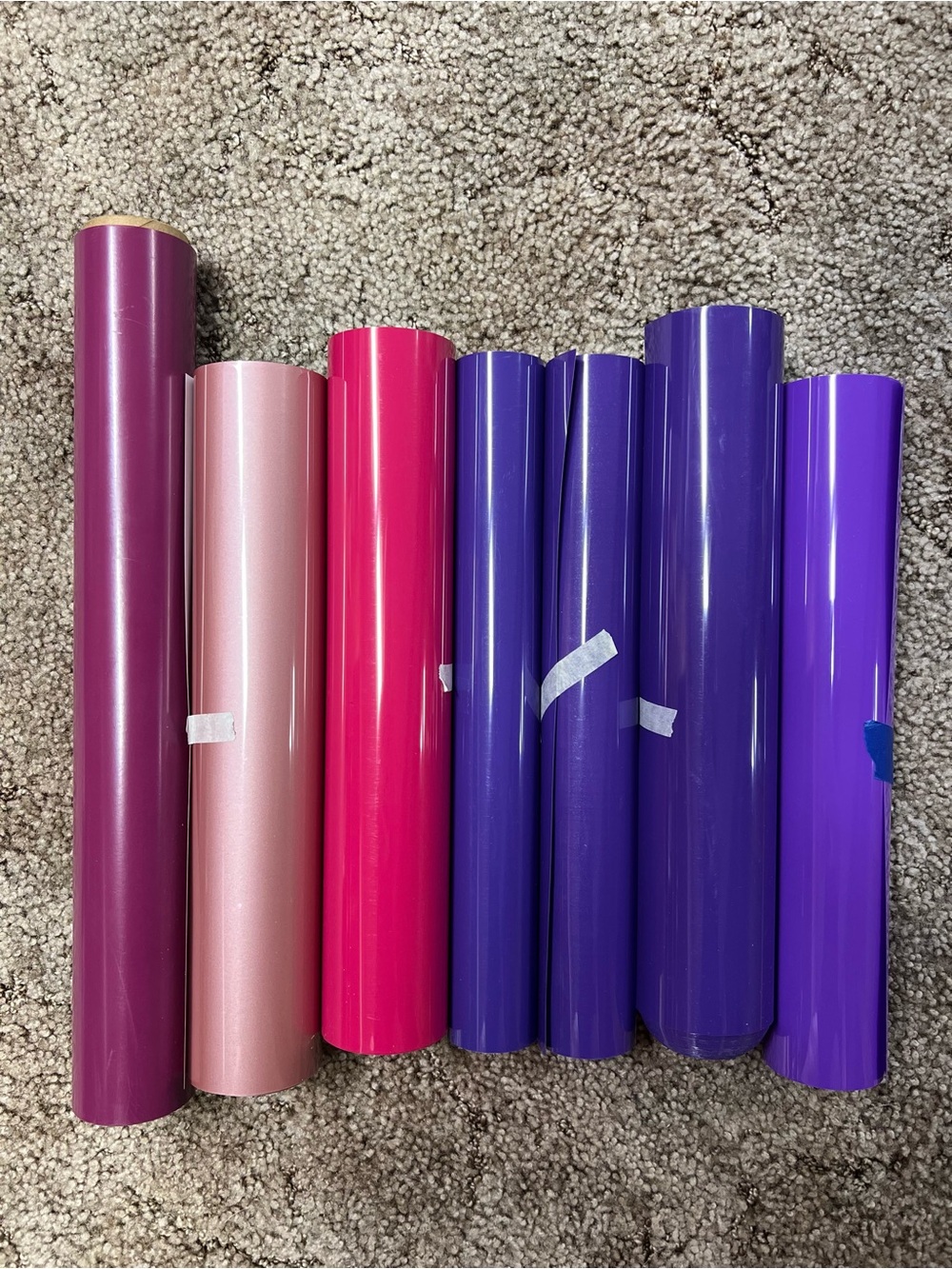 Vinyl Craft Roll Set - Pink, Magenta & Purple Decorative Rolls
